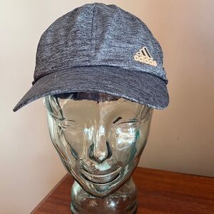Adidas Climalite Heathered Gray Cap with Neon Orange Logo